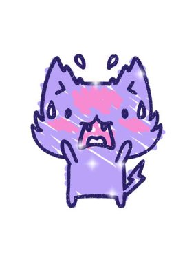 Korkmuş Kedi Tebeşiri Çiziminin parıltı etkisi