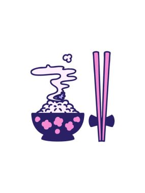 Buharda pişen pirincin desenli kasede canlandırma etkisi.