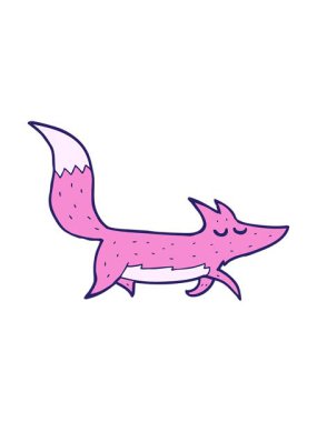 Bir kurt çizgi filminin hareketli animasyonu