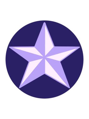 Bir yıldız simgesinin ikonik dövme görüntüsünün basınçlı canlandırması