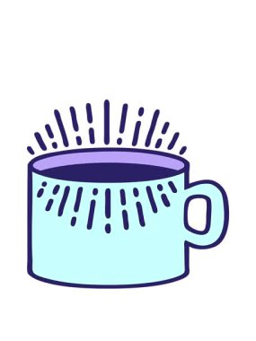 Dövme stili kahve fincanının hareketli animasyonu