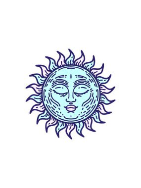 geleneksel ortaçağ güneşinde dövmenin yıldız patlaması etkisi animasyonu