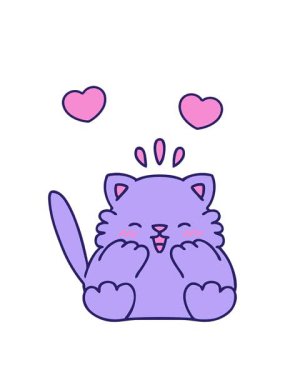 dönen kalpler küçük bir kedi çizgi filminin animasyonu