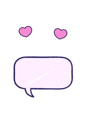 dönen kalp animasyonu Tebeşir Çizim konuşma balonu