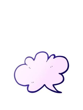 freehand çizilmiş karikatür bulutu konuşma balonunun animasyonunu genişletiyorum