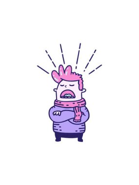 Eşarp takan geleneksel dövme stili bir adamın canlandırmasının dikkat çekici bir canlandırması.