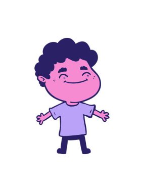 Karikatür dostu insan imajının sallanan hareketi.