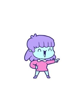 Çizgi film kadın neon renkli çizimlerin gösterişli satış animasyonu