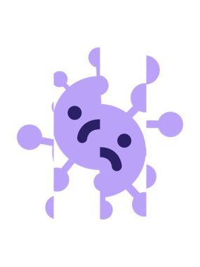 Basit üzgün virüsün bölünen hareketli animasyonu