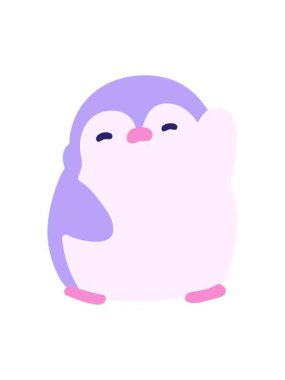 Bob ve duraklat sevimli Noel pengueninin hareketlerini