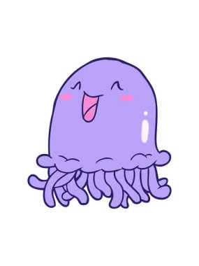 Mutlu denizanalarının titreyen hareketli animasyonu