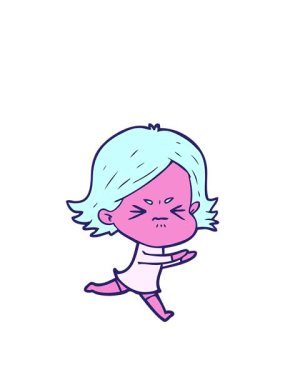 Çizgi film karakteri kızgın kızı canlandırıyorum.