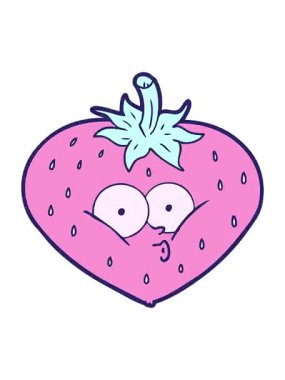 Çilek dizaynının titreşimli animasyonu