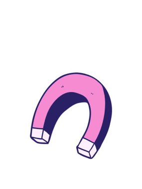 jumping motion animation of magnet cartoon element