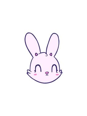 Çizgi film tavşan suratının gösterişli satış animasyonu