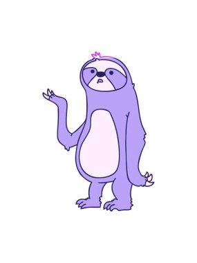 Elle çizilmiş garip çizgi film tembelliğinin animasyonunu çalıştır