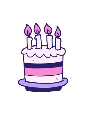 Doğum günü pastası çizgi filminin animasyonunu salla ve durdur