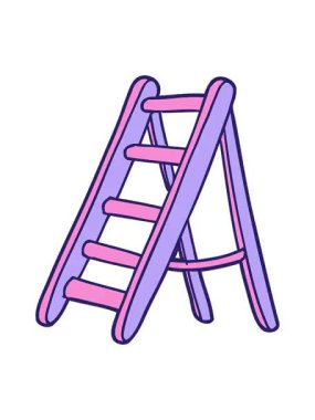 çizgi film merdiveninin efekt canlandırmasını göster