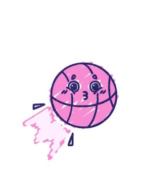 Basketbol Tebeşir illüstrasyonunun animasyonunu genişletiyorum