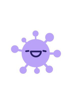 Çok mutlu bir virüsün göz kırpan radyal çizgileri