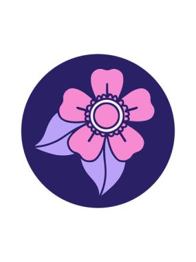 Çiçeğin dekoratif çiziminin hareketli canlandırması