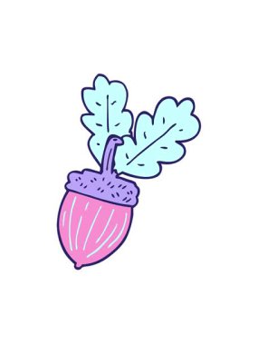 Karikatür meşe palamudunun titreşimli animasyonu