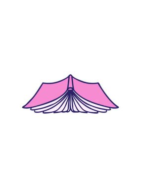 Titreyen hareket animasyonu. Açık bir kitabın çizgi film karalaması.