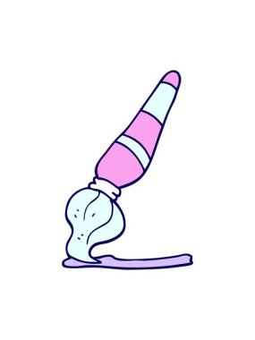 neon ışık efekti el çizimi karikatür tarzı resim fırçası animasyonu