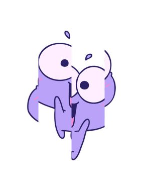 İmaj Kawaii 'nin bölünmüş hareket animasyonu tatlı kurbağayı heyecanlandırdı