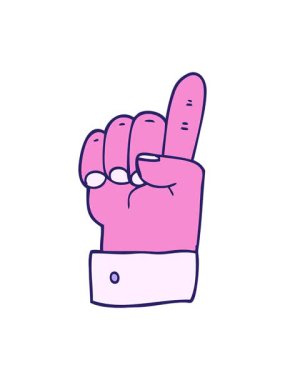 işaret eden el çizgi filminin animasyonunu bob ve duraklat