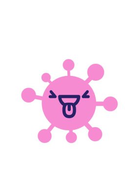 Yanıp sönen radyal çizgiler kahkaha atan kötü virüsün animasyonu