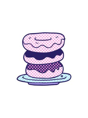 Radyoaktif parlak çizgi film çizim tabağı çöreklerinin animasyonu