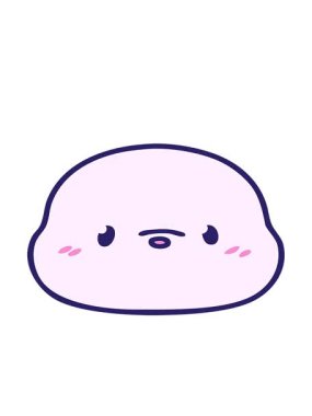 Küçük fok suratlı şirin çizgi filmin hareketli animasyonu