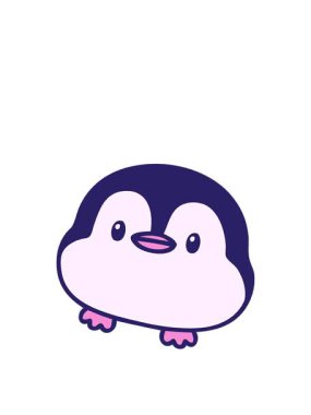 Tatlı bir noel pengueninin zıplama hareketli çizgi filmi