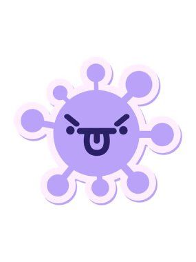 Dilini sokan kızgın yüzün hareketli animasyonu