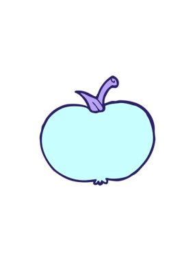 Garip çizgi film elmasının dönen hareketli animasyonu