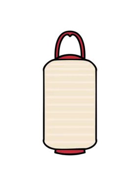 Geleneksel Japon asılı kağıt fenerinin canlandırma efekti