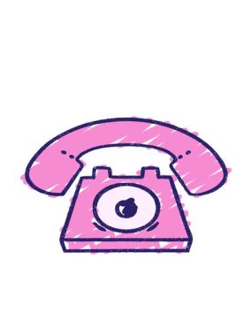 Telefon Tebeşiri Çiziminin hareketli animasyonu