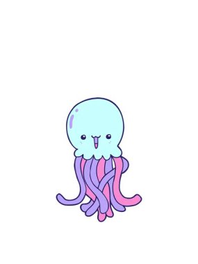 Tatlı denizanasının zıplama hareketli animasyonu