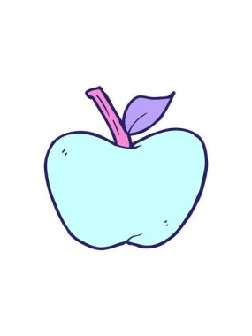 Elma çizgi film tasarımının hareketli animasyonu