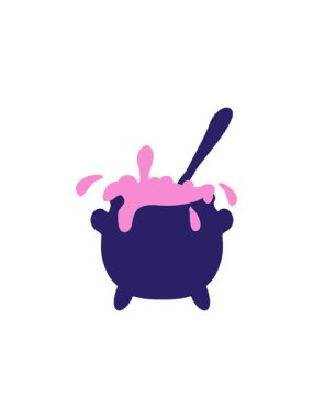 radioactive glowing animation of bubbling cauldron