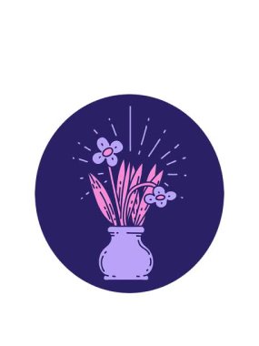 Vazoda dövme stili çiçeklerin animasyonunu büyütüyor