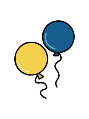 Titreyen hareketli iki Brezilya karnaval balonunun animasyonu