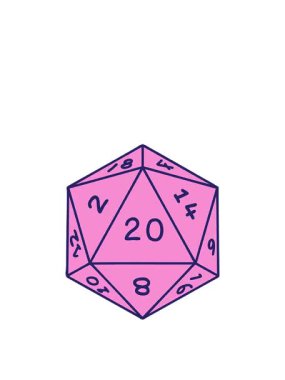 Zıplama hareketi animasyonu Dövme Biçimi Doğal 20 D20 zar atma