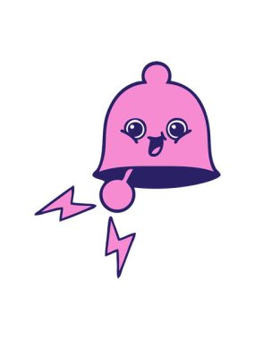 Tatlı bir zil karikatürünü salla ve duraklat.