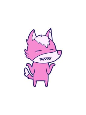 attention grabbing animation of wolf showing teeth