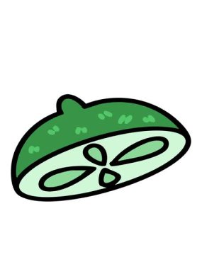 Brezilya limonunun hareketli animasyonu ikiye bölünmüş