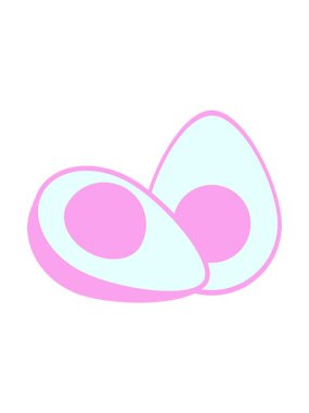 Avokado çizgi filminin neon ışık efekti animasyonu