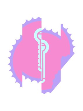 Bir cam termometrenin dairesel soyulan çıkartma karikatürünü bölme hareketi canlandırması