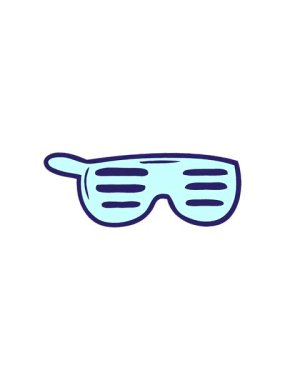 bir çift güneş gözlüğü karikatürünün efekt canlandırması